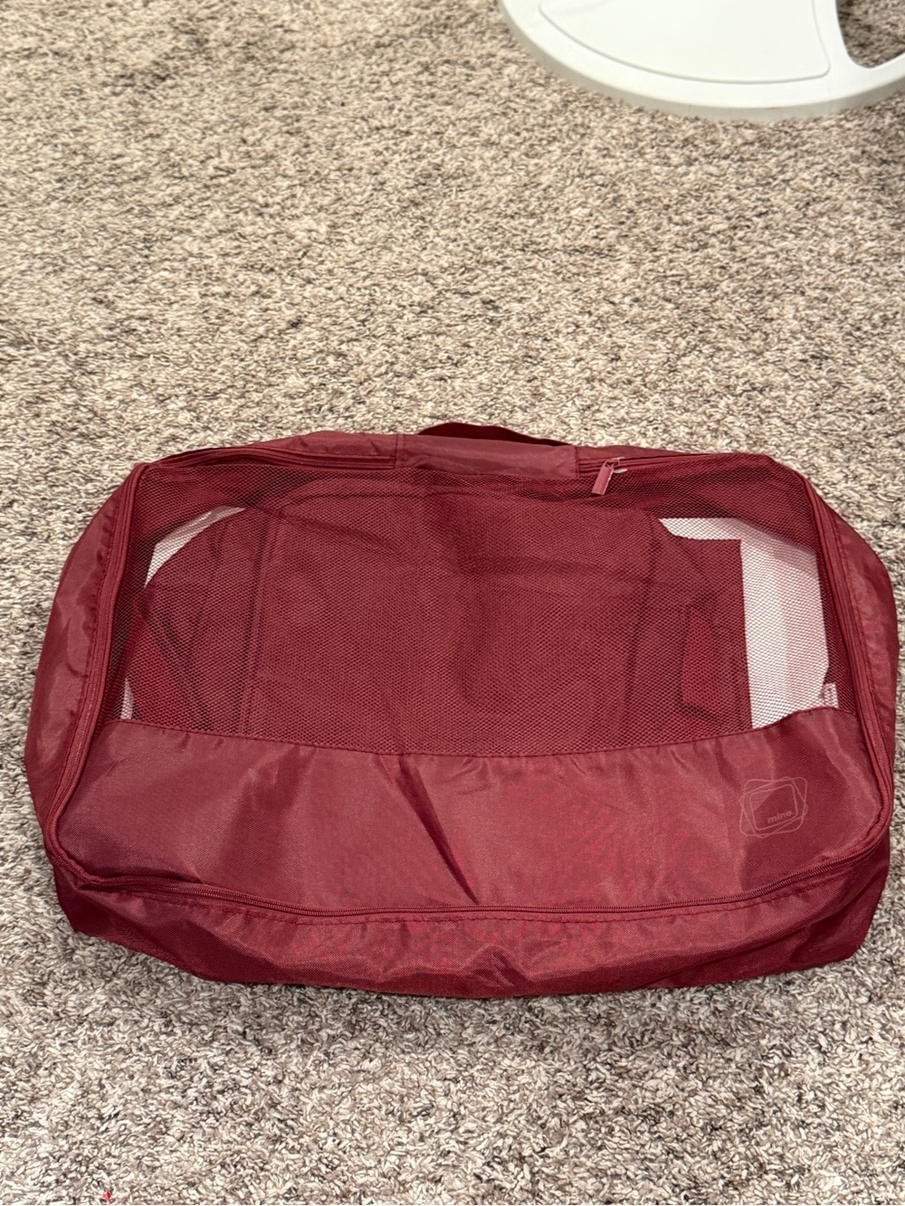 Maroon Packing Cube with Mesh Top! Never been used!